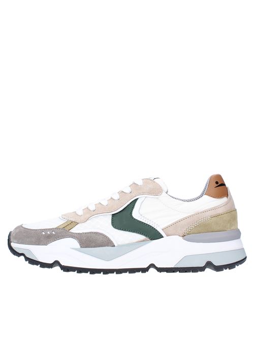 Sneakers in camoscio pelle e tessuto VOILE BLANCHE | KHILIANGREY/WHITE/BEIGE